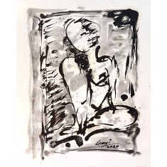 Wasi Haider, 12 x 15 inch, Oil On Paper, Figurative Painting, AC-WH-048